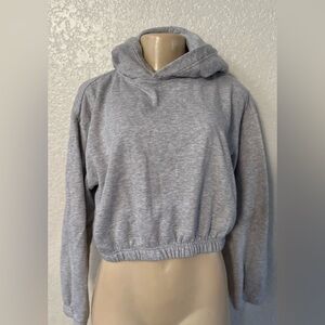Gray Women's Hoodie Sweater Reflex with hood streetwear y2k